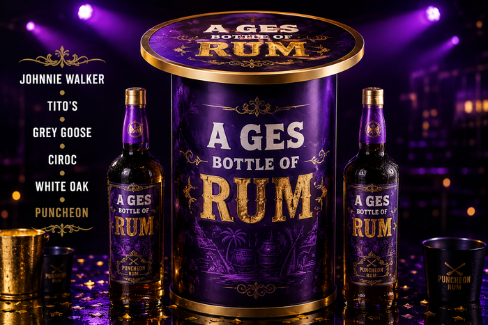 A GES BOTTLE OF RUM